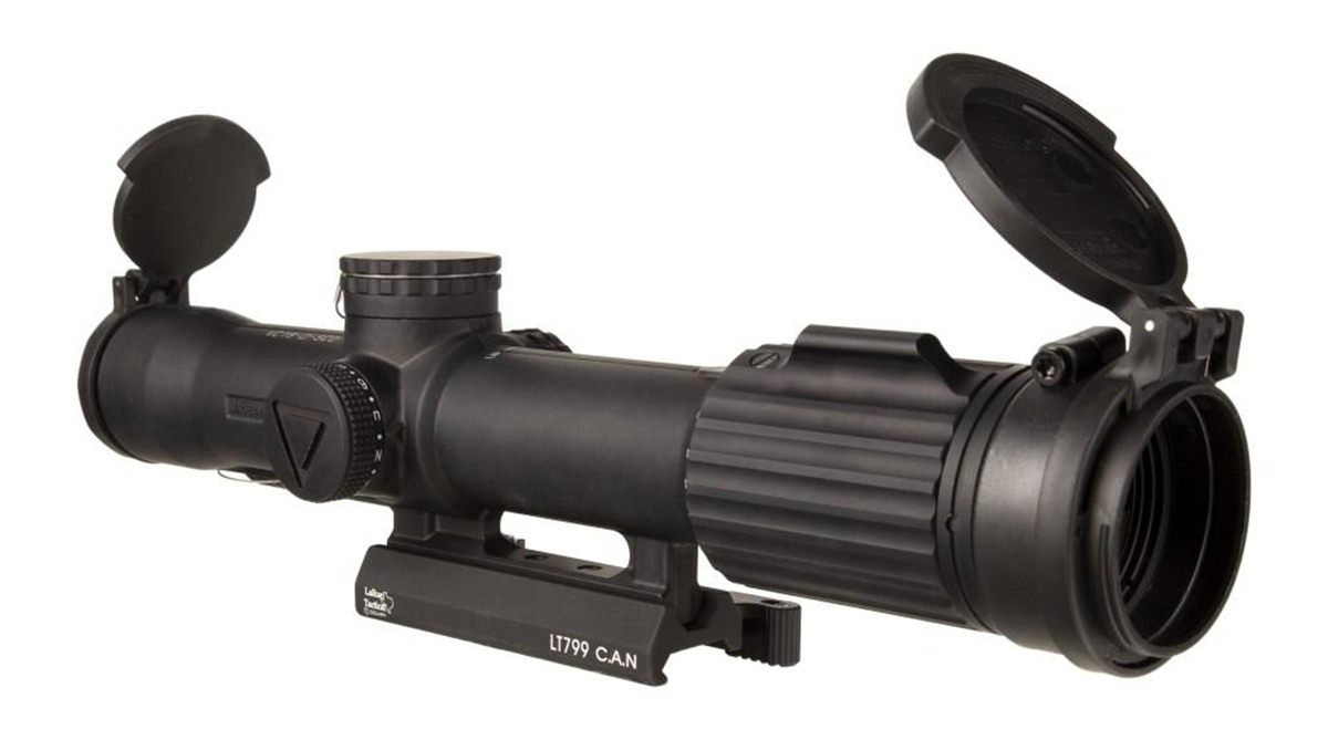 TrijiconInc SCO Vcog Rifle 1-8x28 FFP Red Mrad Tree Illum. Black with Flipc view 4