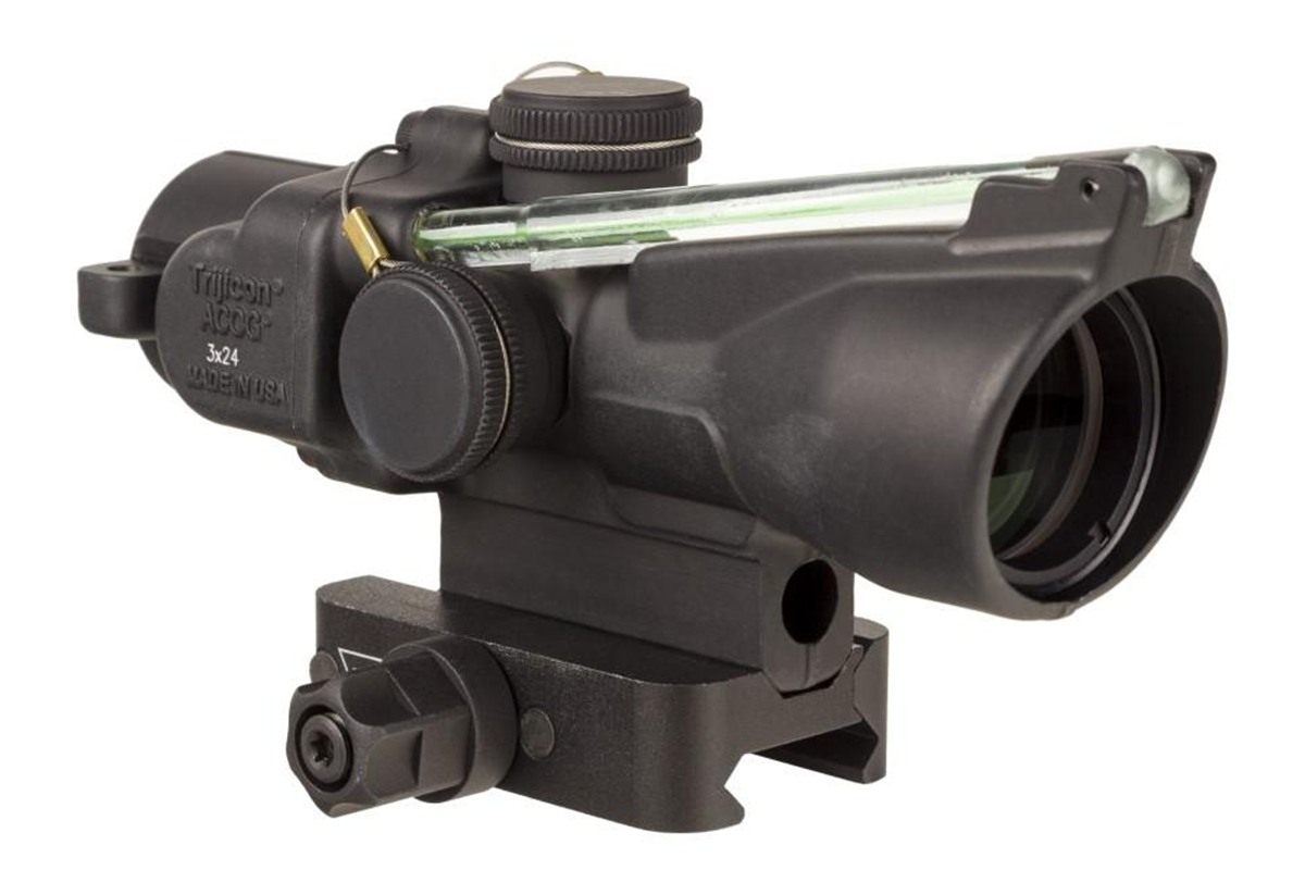 TrijiconInc 3x24 XB Compact ACOG Crossbow Scope Green 300-340 fps BDR w/ Mo view 5