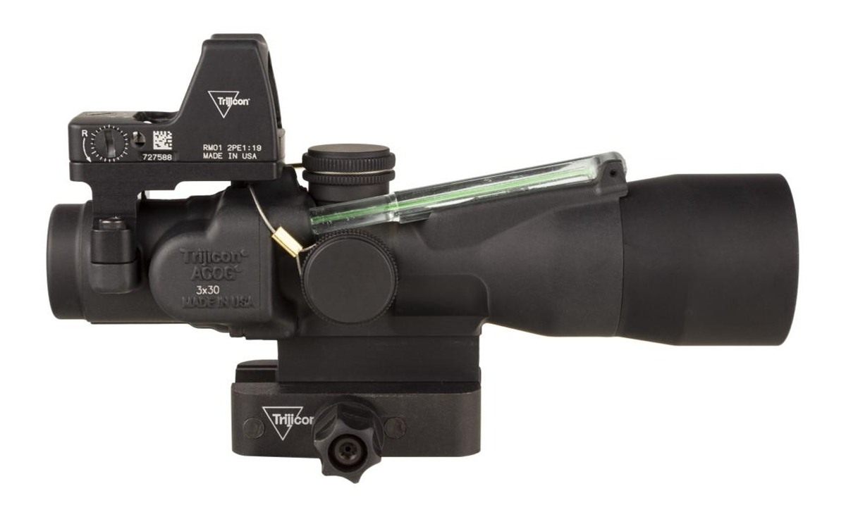 TrijiconInc Compact ACOG 3x30 Rifle Scope Green Horseshoe/Dot 5.56x45mm/62g