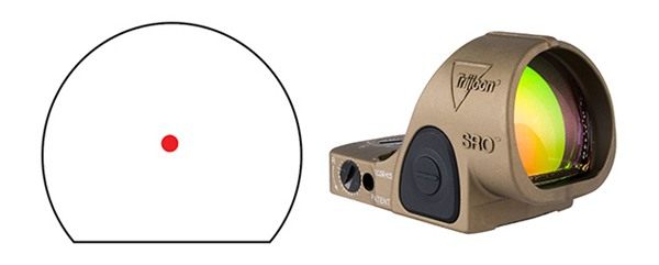 Trijicon SRO 5.0 MOA Red Dot Coyote Brown Anodized view 2