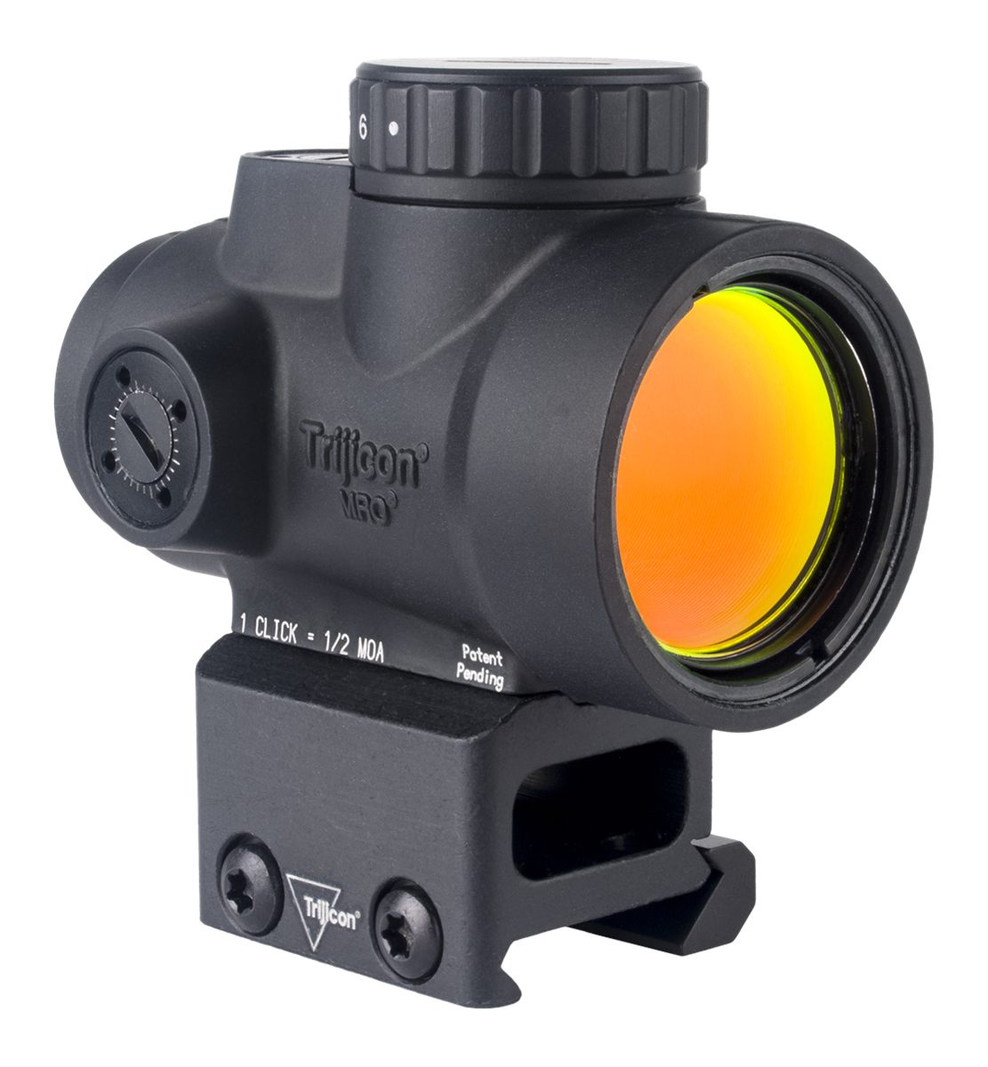 Trijicon 2200302 MRO SD Black 1x25mm 2 MOA Red Dot Reticle Full Co-Witness view 2