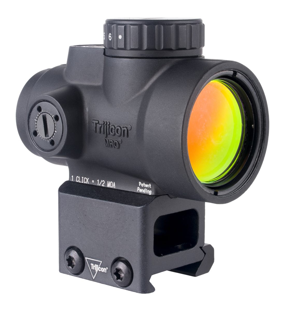 Trijicon 2200303 MRO SD Black 1x25mm 2 MOA Red Dot Reticle Lower 1/3 Co-Wit view 2