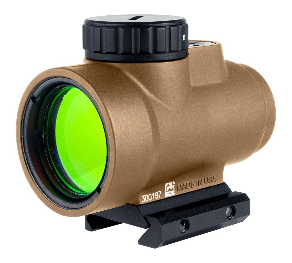 TrijiconInc MRO SD 1x25 Red Dot Sgt w/Adj LED 2.0 MOA Coyote Low Mount view 2