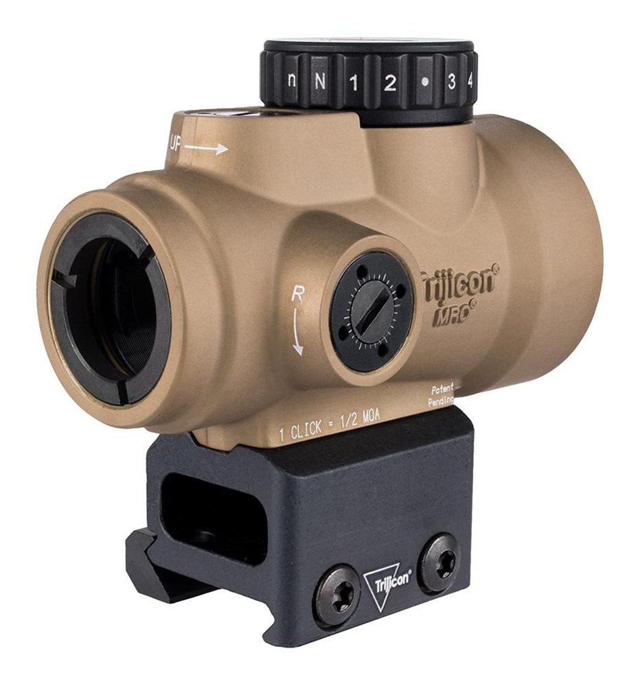 Trijicon 2200327 MRO SD Coyote Tan 1x25mm 2 MOA Red Dot Reticle Full Co-Wit view 3