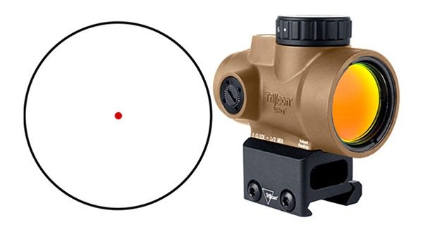 Trijicon 2200327 MRO SD Coyote Tan 1x25mm 2 MOA Red Dot Reticle Full Co-Wit view 5