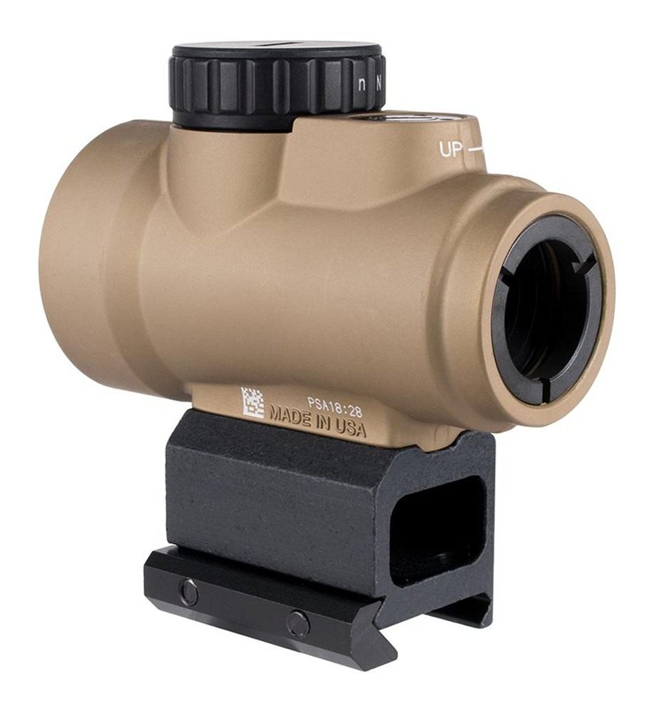 Trijicon 2200328 MRO SD Coyote Tan 1x25mm 2 MOA Red Dot Reticle Lower 1/3 C view 5