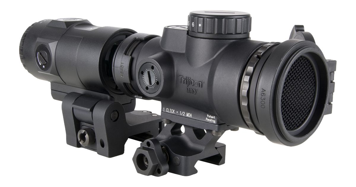 Trijicon 2200367 MRO SD Black 1x 25mm 2 MOA Red Dot Reticle Full Co-Witness view 2