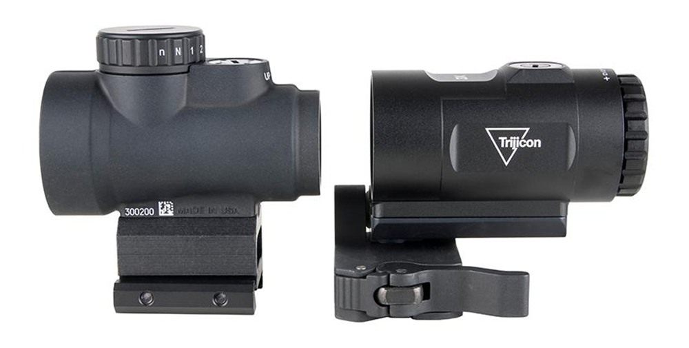 Trijicon 2200367 MRO SD Black 1x 25mm 2 MOA Red Dot Reticle Full Co-Witness view 5