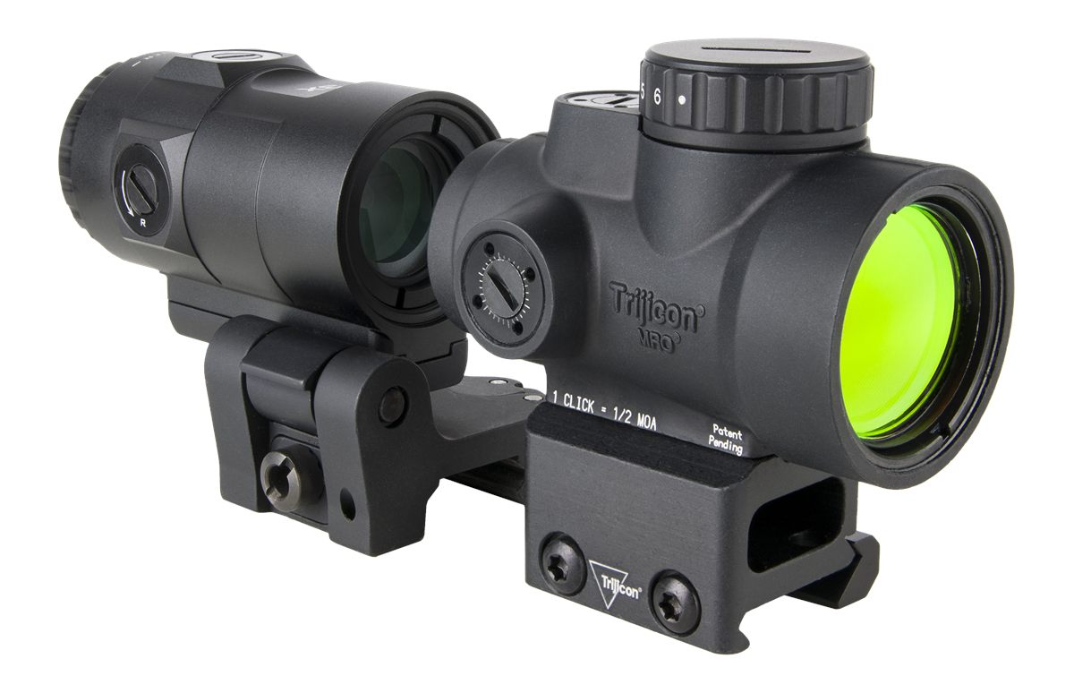 Trijicon 2200368 MRO SD Patrol Black 1x 25mm 2 MOA Red Dot Reticle Full Co view 2
