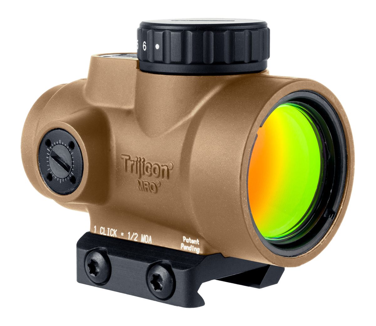 Trijicon 2200347 MRO SD Coyote Tan 1x25mm 2 MOA Green Dot Reticle Low Mount