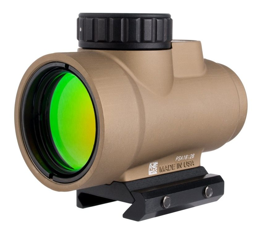 Trijicon 2200347 MRO SD Coyote Tan 1x25mm 2 MOA Green Dot Reticle Low Mount view 2