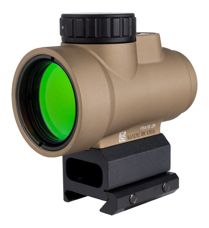 Trijicon 2200348 MRO SD Coyote Tan 1x25mm 2 MOA Green Dot Reticle Full Co-W view 2