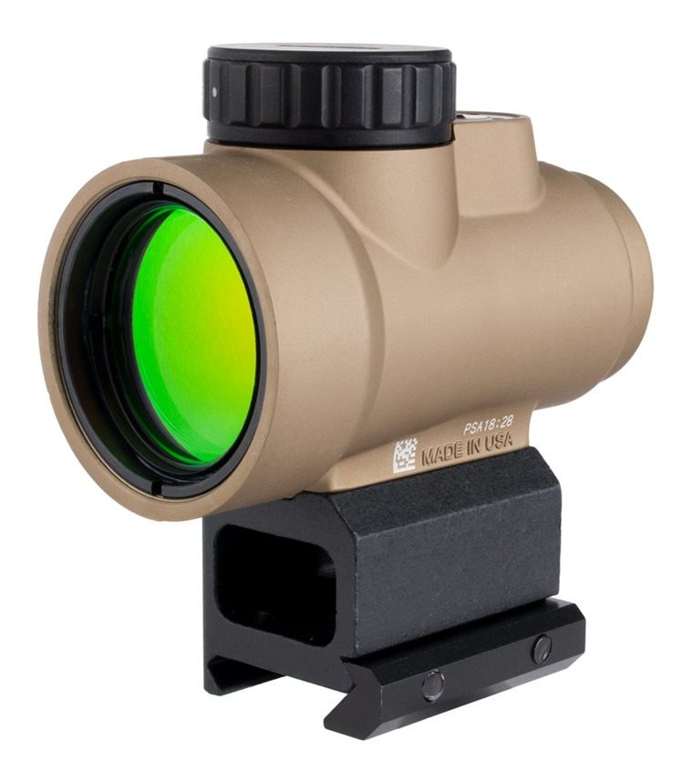 Trijicon 2200349 MRO SD Coyote Tan 1x25mm 2 MOA Green Dot Reticle Lower 1/3 view 2