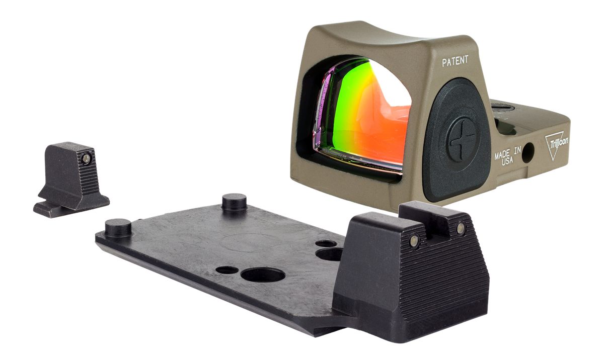 Trijicon 700816 RMR Dual Defense Cerakote Black/FDE 1x 3.25 MOA Red Dot Ret