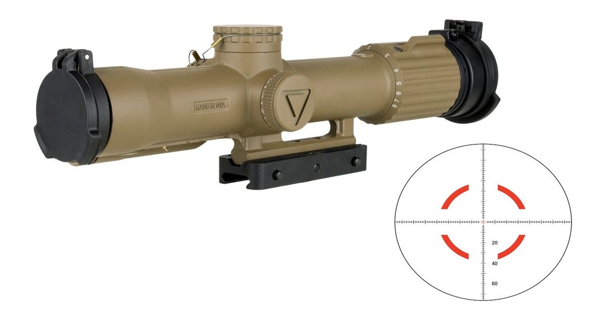 Trijicon Trj 2400020 Vcog 1-8x28 Red Moa Fde view 2