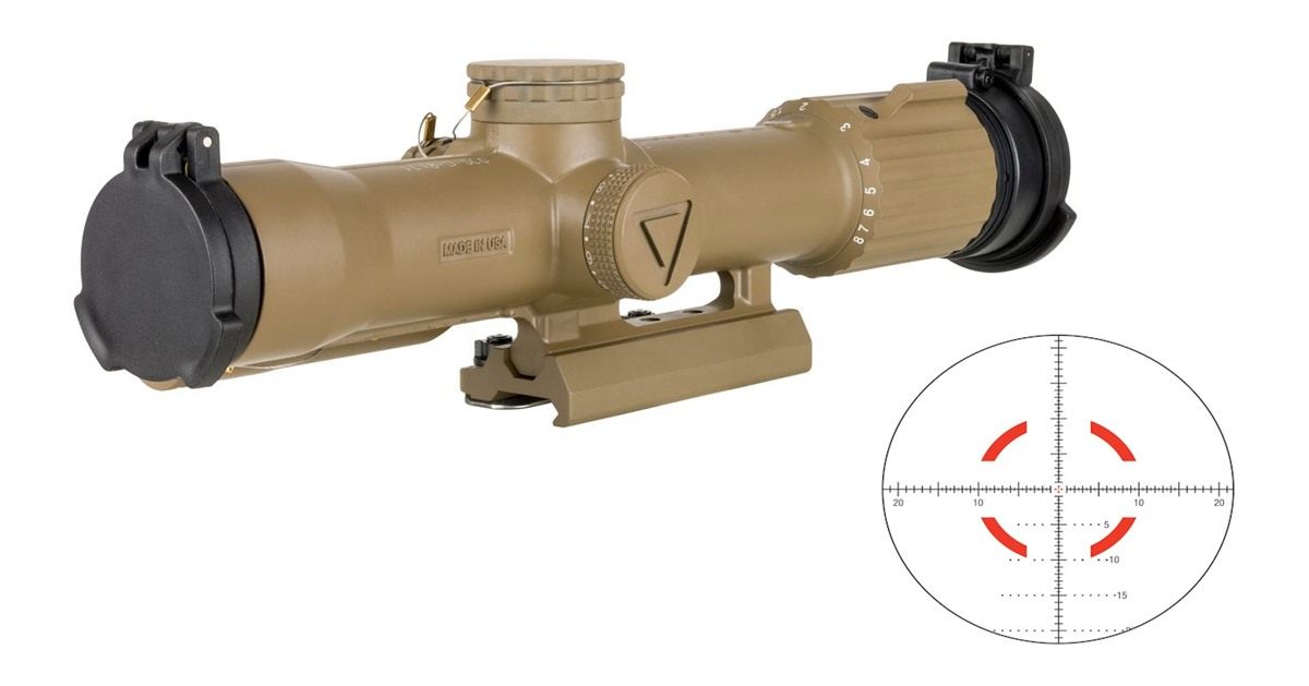 Trijicon TRJ 2400025 Vcog 1-8X28 RED Mrad Circle FDE view 2
