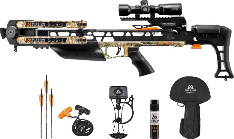 Mission Archery Sub-1 Camo 385 FPS Realtree Edge Crossbow with Pro Package view 2