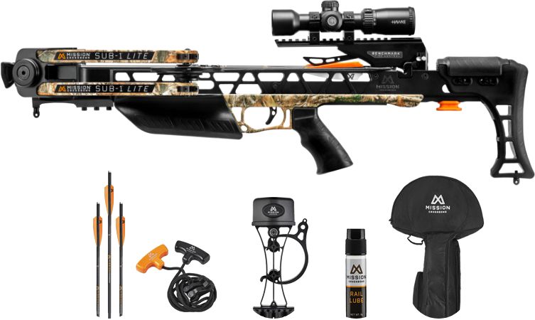 Mission Archery Sub-1 Lite 335FPS RT Edge Camo Crossbow with Pro Package XK view 2
