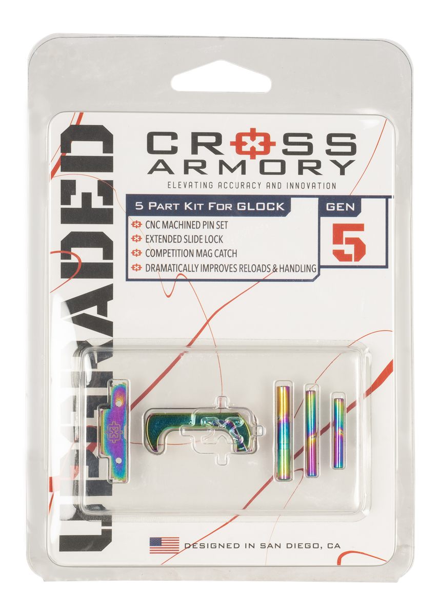 Cross Armory CRG5OKRB 3 Piece Upgrade Kit Glock Gen5 Rainbow Aluminum