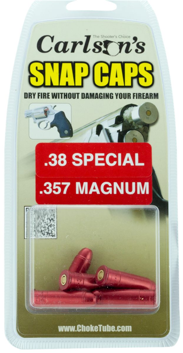 Carlson's Choke Tubes 00057 Snap Cap Pistol 38 Special/357 Mag 6 Pack