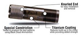 Carlson S Choke Tube Black Cloud 12GA L-Range Accu-MAG