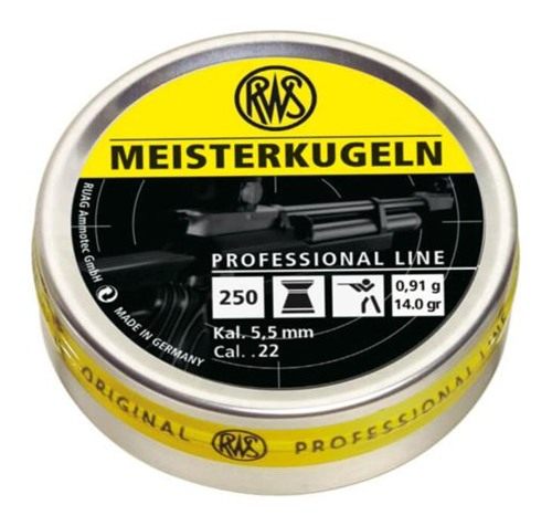 Umarex Usa RWS Pellets 22 Meisterkugeln 14 Grains PRO-Line 250-Pack