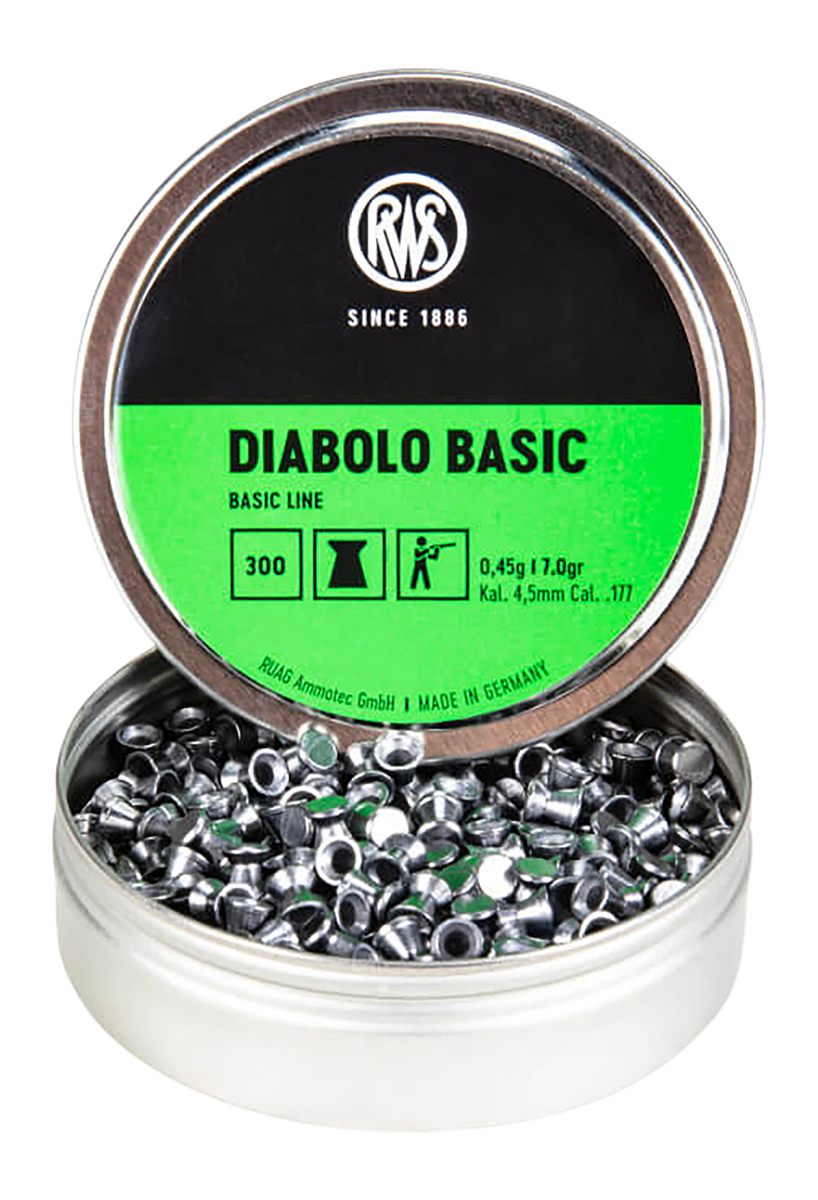 RWS PELLETS .177 DIABOLO BASIC LINE 7.0 GRAINS 300-PACK