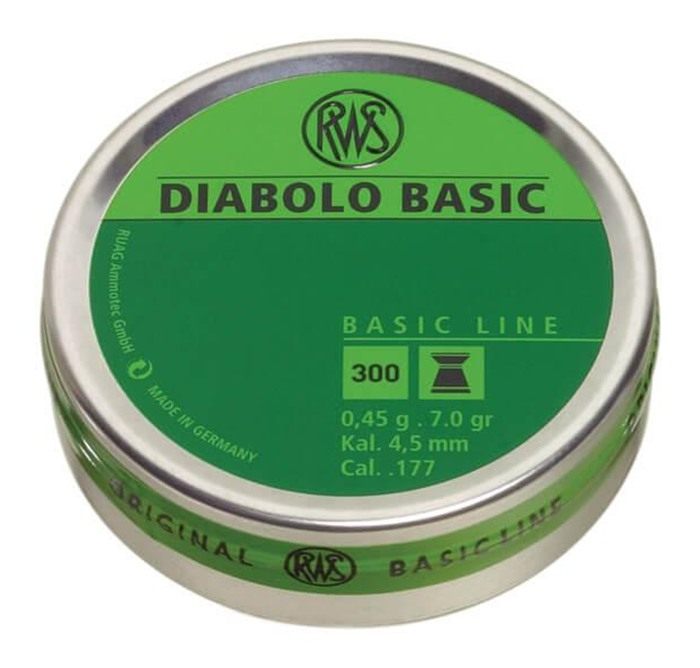RWS PELLETS .177 DIABOLO BASIC LINE 7.0 GRAINS 300-PACK view 2