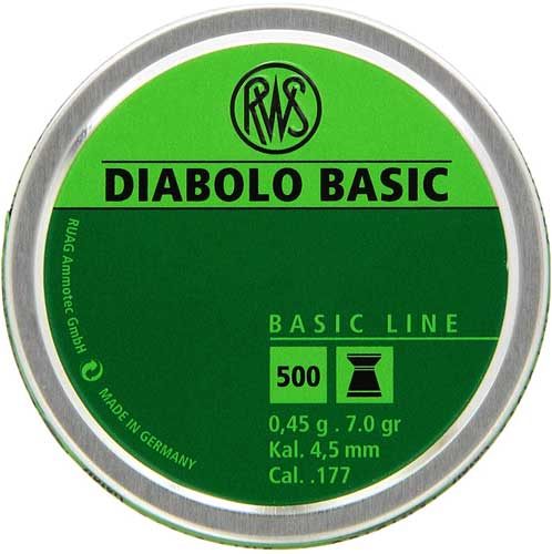 RWS PELLETS .177 DIABOLO BASIC LINE 7.0 GRAINS 300-PACK view 3