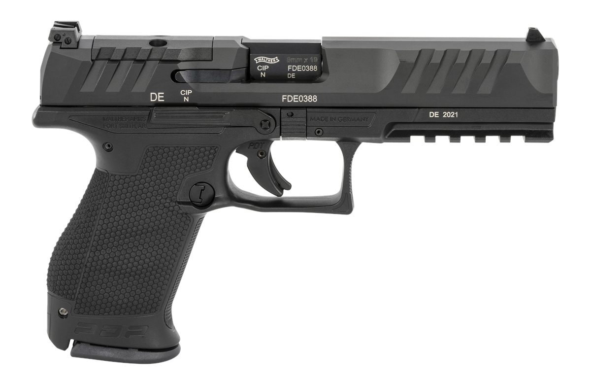 Walther Arms 2858169 PDP Compact 9mm Luger 10+1 5in Black Steel Barrel, Opt