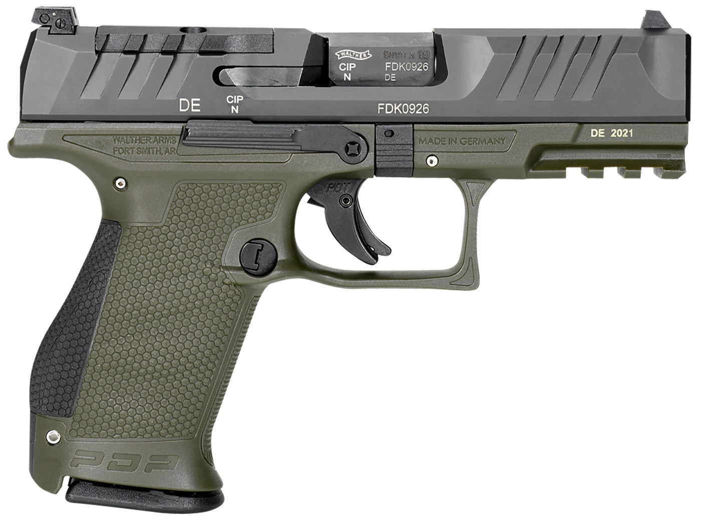 Walther Arms 2858428 PDP Compact Optic Ready 9mm Luger 4in 15+1 Black Steel
