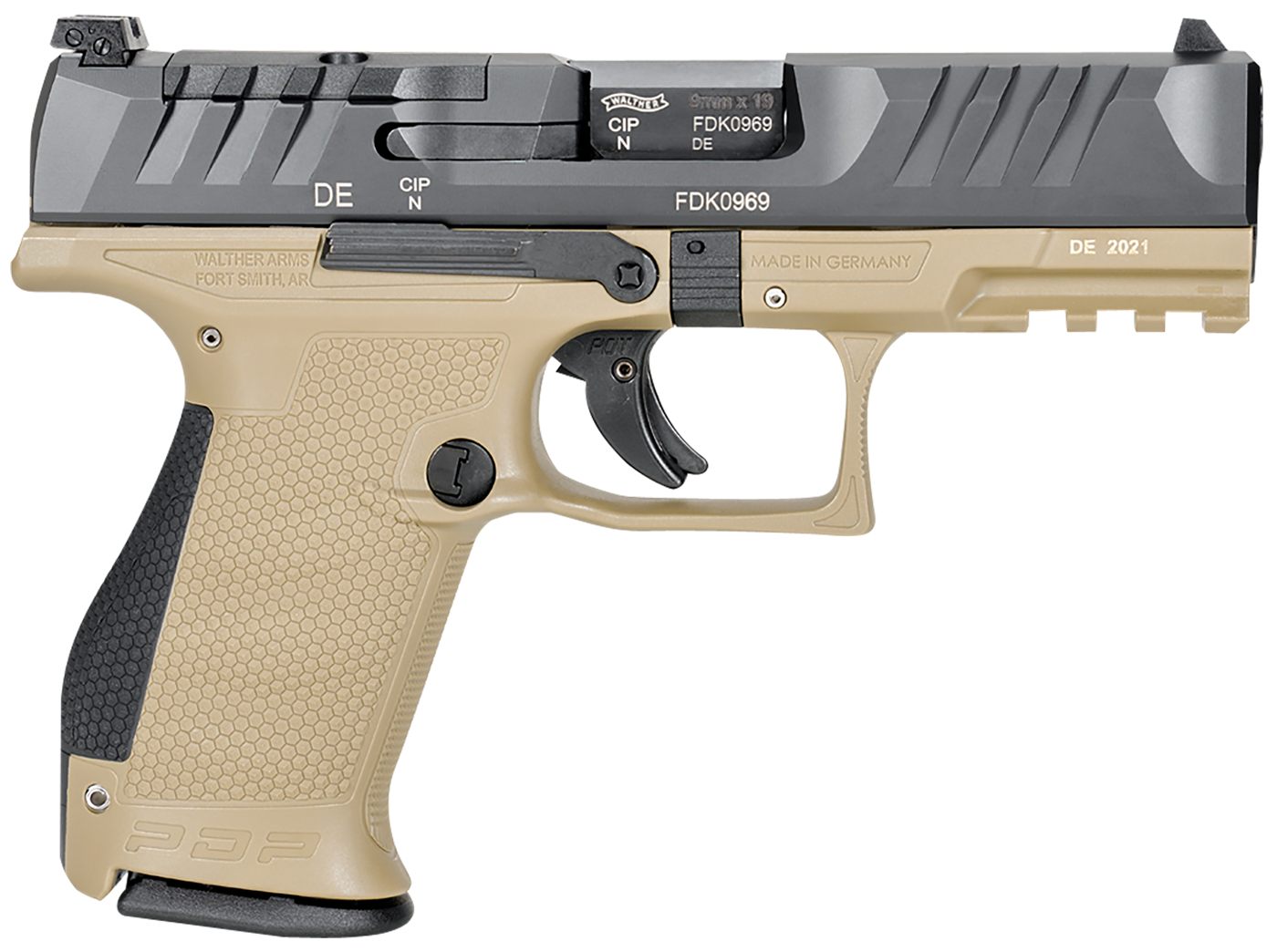 Walther Arms 2858444 PDP Compact Optic Ready 9mm Luger 4in 15+1 Black Steel