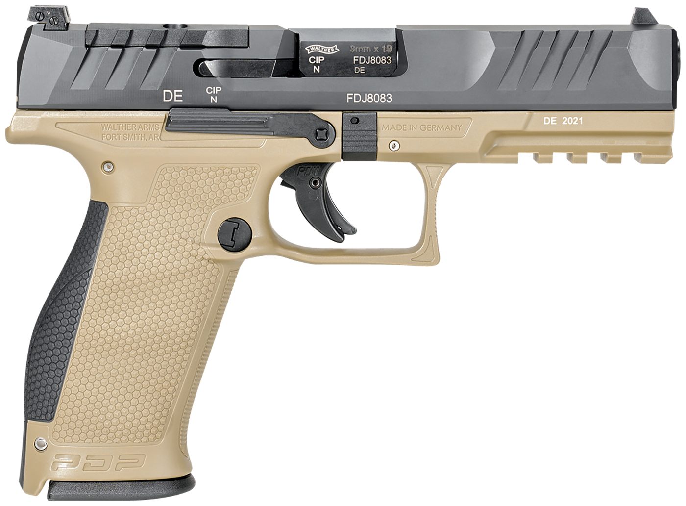 Walther Arms 2858380 PDP 9mm Luger 18+1 4.50in Black Polygonal Rifled Barre