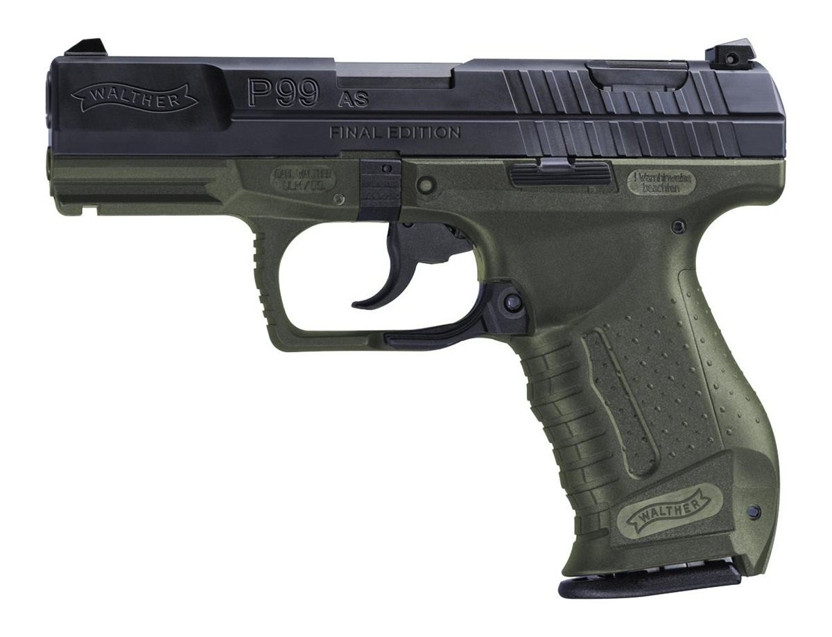 Walther Arms P99 AS Final Edition Handgun 9mm Luger 10rd Magazine(2) 4in Ba
