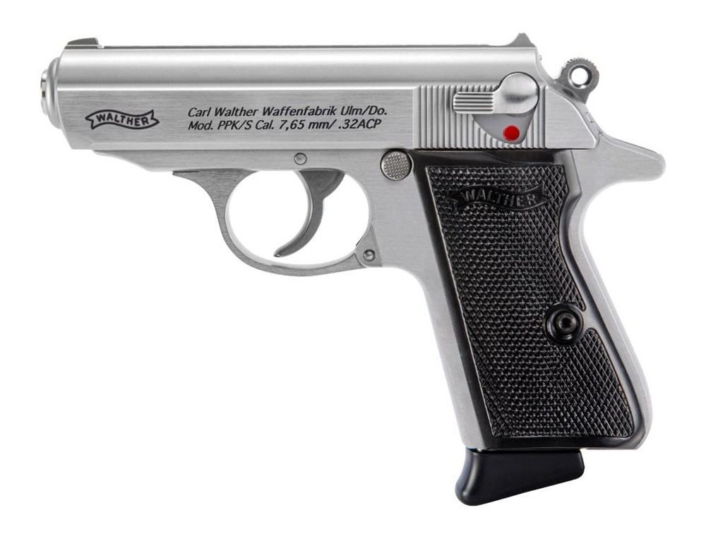 Walther PPK/S Handgun .32 ACP 7rd Magazine 3.3in Barrel Stainless