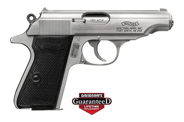 Walther PP Stainless Handgun .380 ACP 7rd Magazines(2) 3.9in Barrel view 2