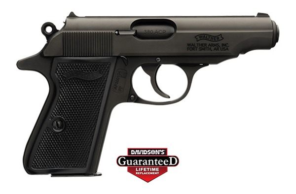 Walther Arms PP Black Handgun .380 ACP 7rd Magazines(2) 3.9in Barrel view 2