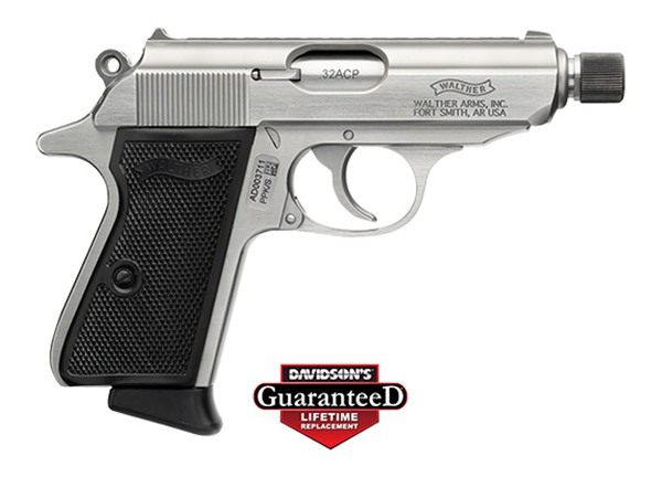 Walther Arms PPK SD/S Stainless Handgun .32 Auto 7rd Magazines(2) 3.3in Bar