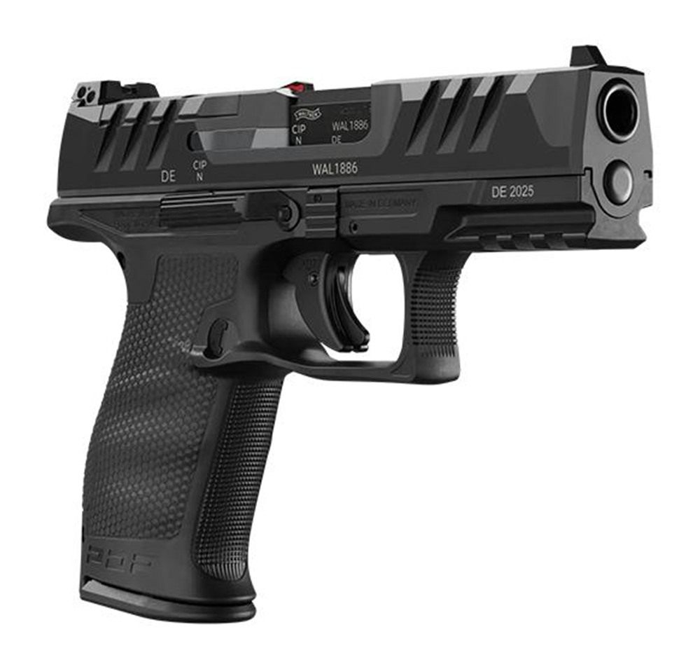 Walther PDP Compact Handgun 9mm Luger 10rd Magazines (2) 4in Barrel Black C view 5