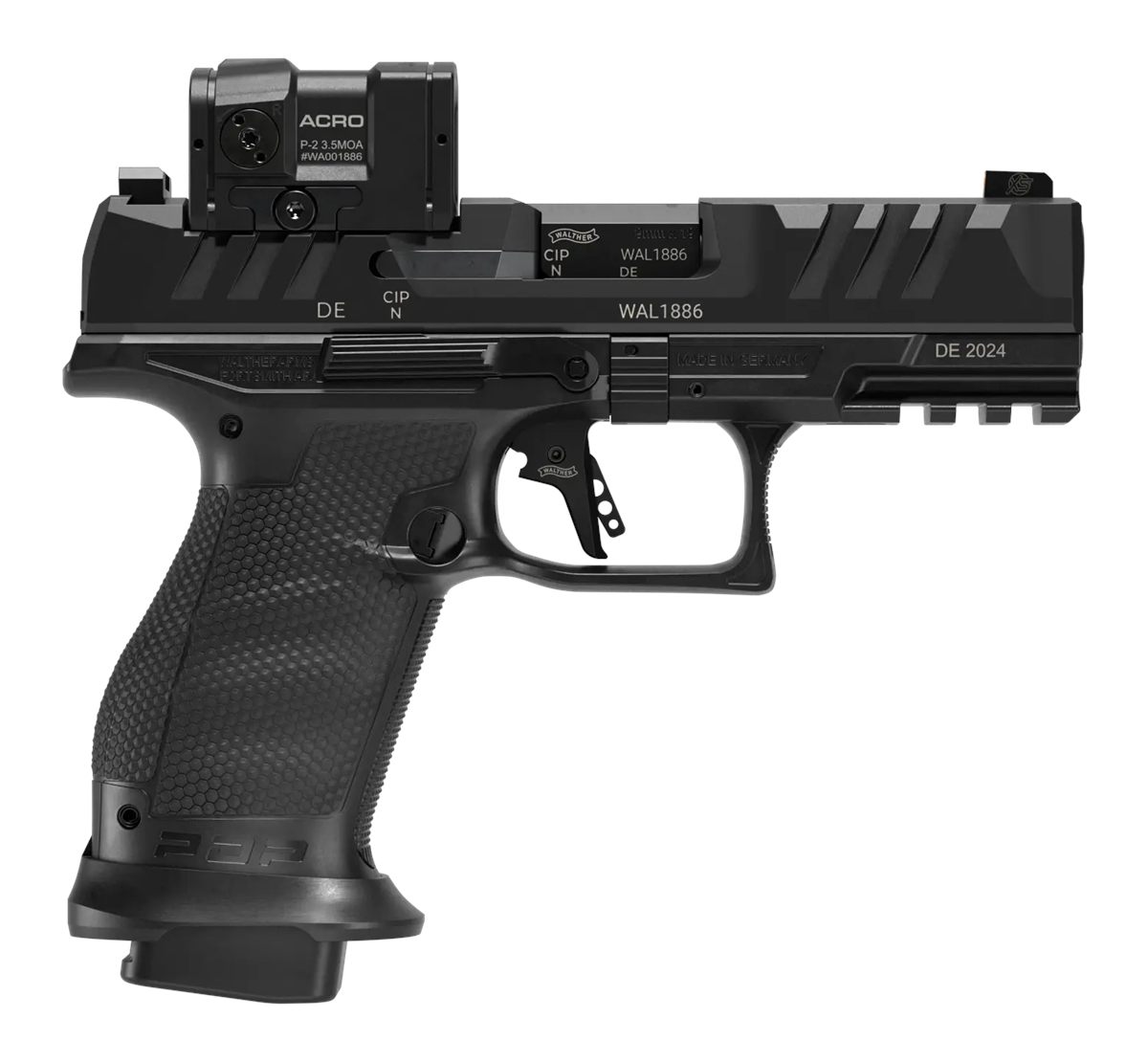 Walther Arms 4797068 PDP Pro Acro Compact 9mm Luger 10+1 4in Black Polygona