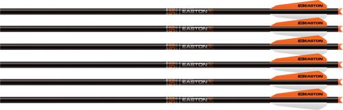 Easton Xbow Bolt 9MM Carbon 22in W/3in Vanes Half Moon 6-PK