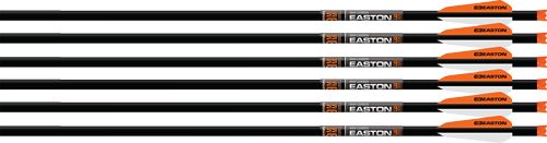 Easton Xbow Bolt 9MM Carbon 20in W/3in Vanes Half Moon 6-PK