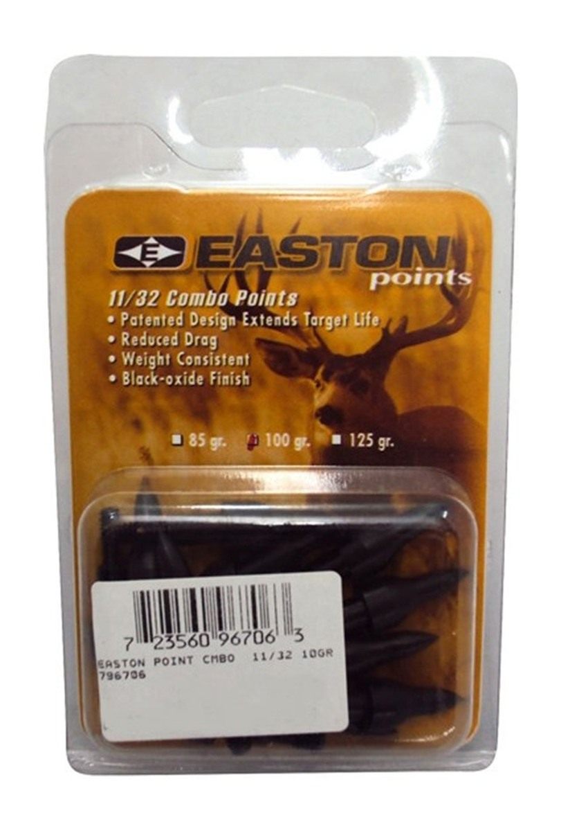 Easton Combo Points 11/32 100 Grains Dozen Clam