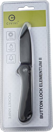 Civivi Knife Elementum II 2.96 G-10/blk Stonewash Clam Pack view 3