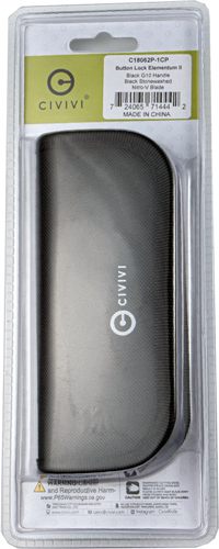 Civivi Knife Elementum II 2.96 G-10/blk Stonewash Clam Pack view 4