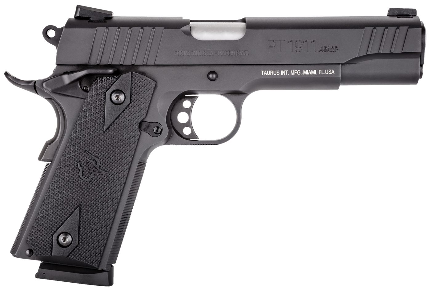 Taurus 1-191101FS 1911 Full Size 45 ACP 8+1 5in Matte Stainless Steel Barre