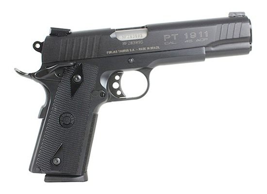 Taurus 1-191101FS 1911 Full Size 45 ACP 8+1 5in Matte Stainless Steel Barre view 4
