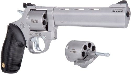 Taurus 2-692069 692 Medium 38 Special +P/357 Mag/ 9mm Luger 7 Shot 6.50in M view 6