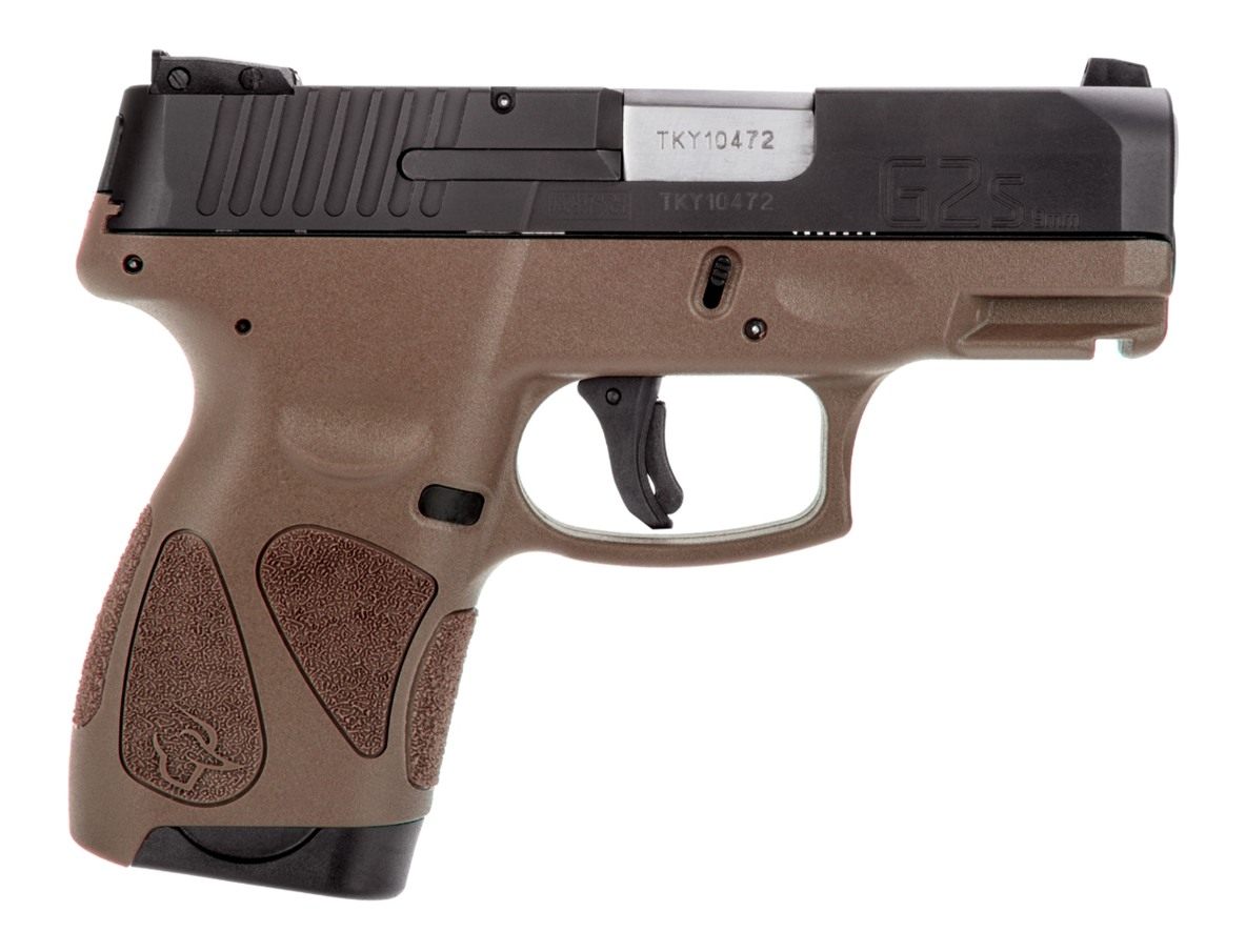 Taurus G2S Handgun 9mm Luger 7rd Magazines 3.2in Barrel Black Slide/Brown G