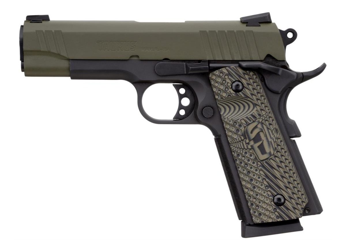 Taurus PT1911 Commander Cerakote Mill Spec Green .45 ACP 8rd Magazine 4.25i view 2